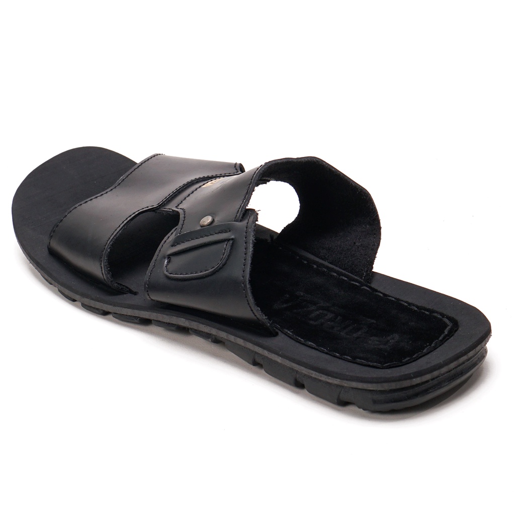 Sendal Slop Pria Casual Kulit Asli Sandal Kekinian Slide Fordza 5033