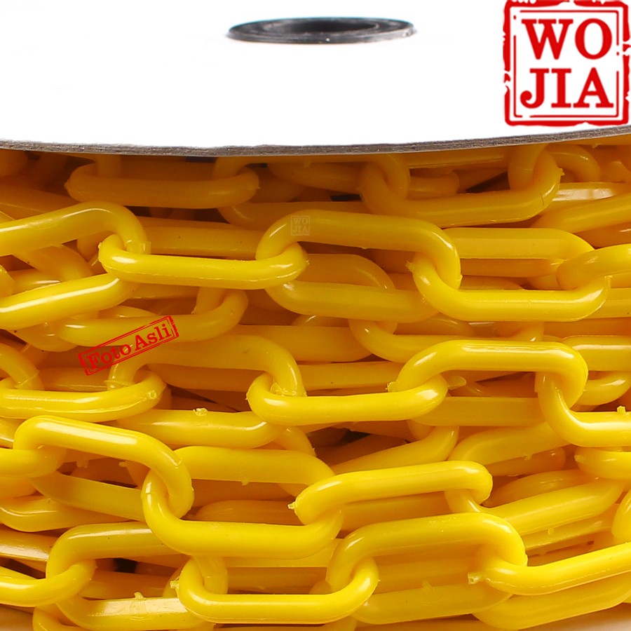 Rantai Plastik Pvc 6mm x 25 meter Traffic Cone Plastic Chain 6 mm 25m