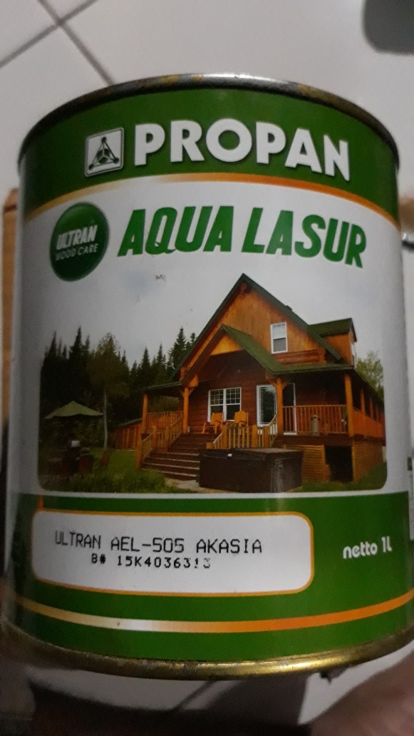 Propan Ultran Aqua Lasur Ael-505 1lt Waterbased Stain Untuk Memperindah Dan Melindungi Kayu Outdoor