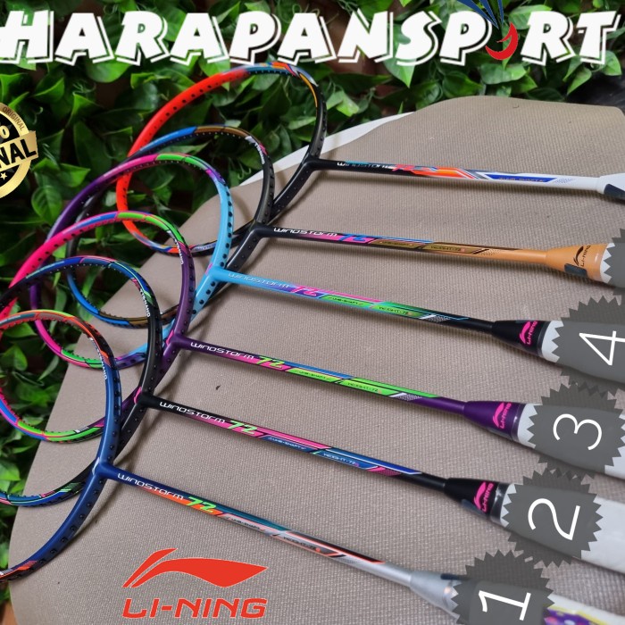 NEW RAKET BADMINTON LINING WINDSTORM 72 ORIGINAL 100%