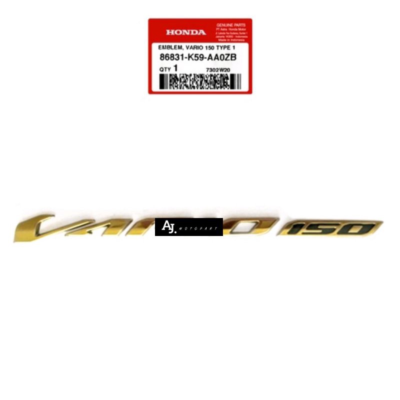 Emblem vario 150 new thn 2018-2020 ori honda Ahm