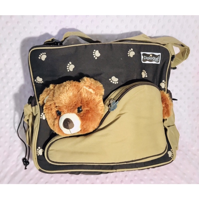 Tas Bayi Dialogue Besar - diapers baby bag Bear (boneka beruang) - baby giftset Solo