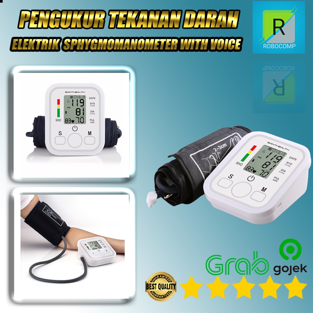 Pengukur Tekanan Darah Electronic Sphygmomanometer with Voice - TaffOmicron