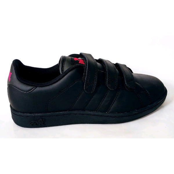 sepatu original LONSDALE LEYTON VELCRO black cerise
