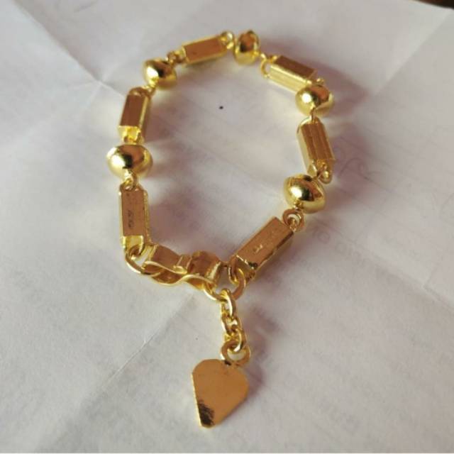 Gelang balok love 50 gram emas London 24K kadar 99,9 Shopee Indonesia