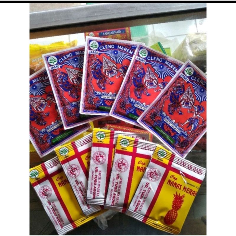 

[Whispers] Jamu Nanas Merah & Cap Wayang (becak) 1 paket 5+5 / Lancar Haid / Terlambat Datang Bulan