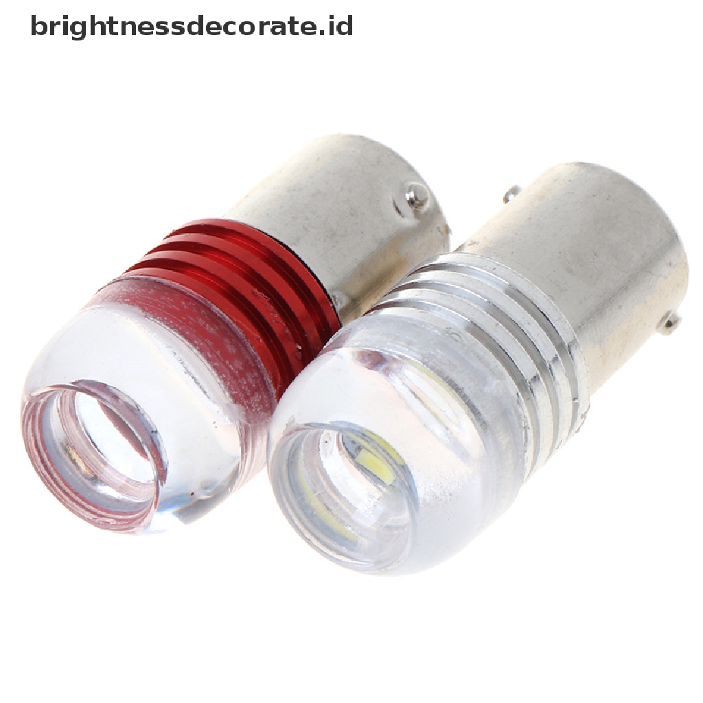 2pcs Lampu Led 3smd 1156 Warna Merah Putih Untuk Sein Mobil