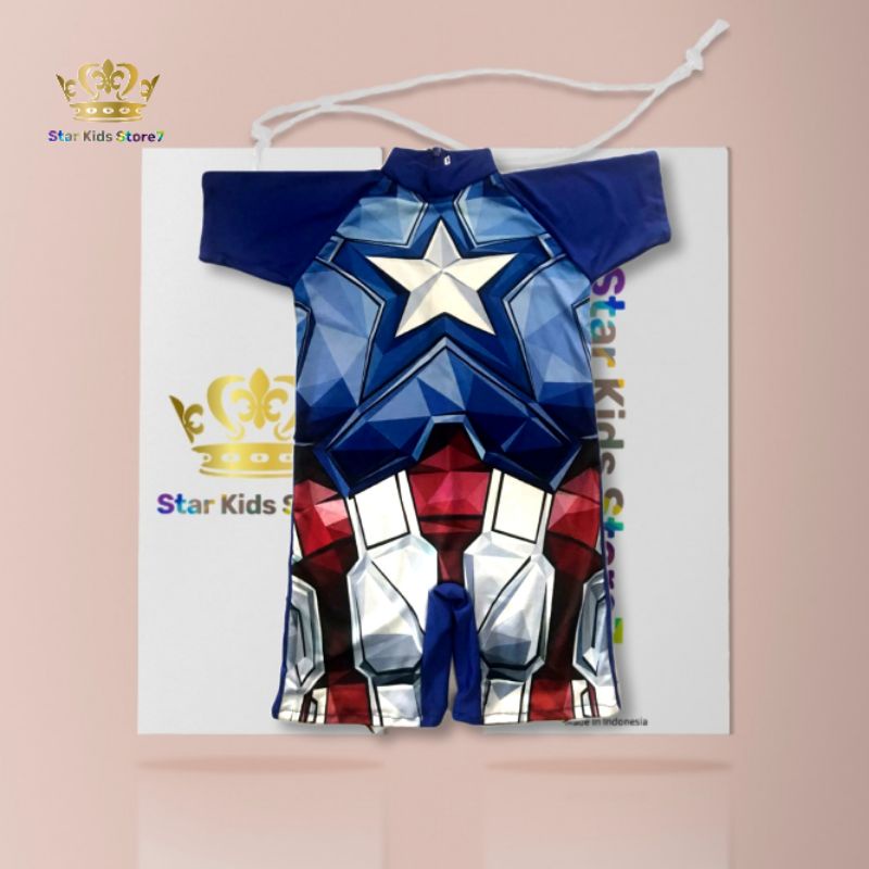 baju renang anak laki laki super hero batman spiderman captain america terbaru