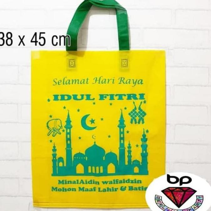 

Produk Unggulan Tas Kain Souvenir / Goodie Bag Lebaran / Kantong Idul Fitri Jumbo