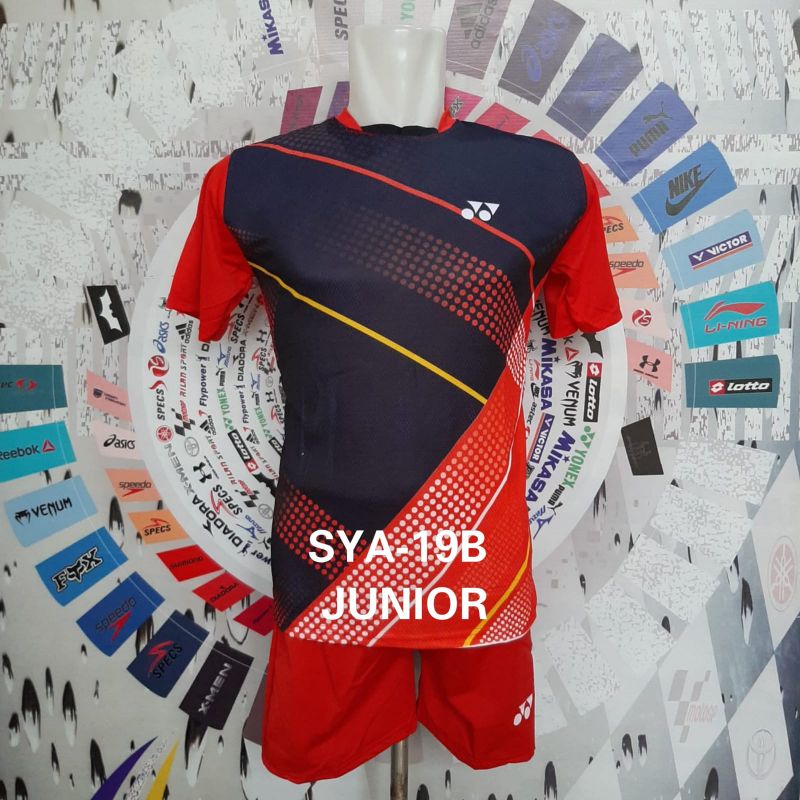Setelan anak badminton baju celana bulutangkis anak kelas 5sd 3smp kostum junior kaos badminton junior pakaian olahraga anak setelan bulutangkis anak setelan voli anak short pants jersey olahraga pakaian anak laki M L XL jersey badminton kids wear