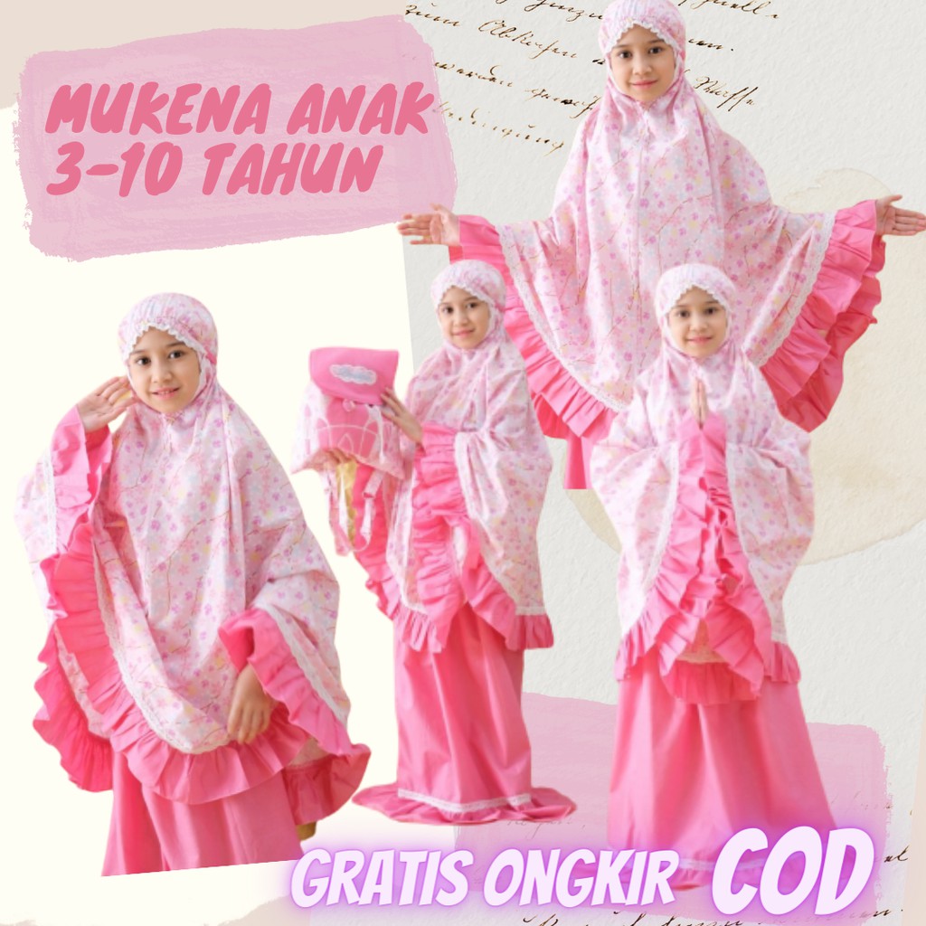 MUKENA KATUN ANAK KARAKTER PEREMPUAN TANGGUNG/MUKENAH ANAK/MUKENA ANAK 7 TAHUN/MUKENA ANAK 8 TAHUN