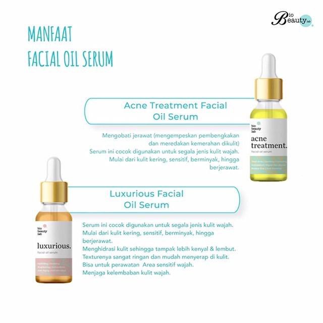 Bio Beauty Lab Facial Oil Serum Luxurious | Acne Treatment Healing | Phyto Power Essence Travel | Potent-C | Gentle Retinol | Blemish Pore Clearing Toner Serum Wajah