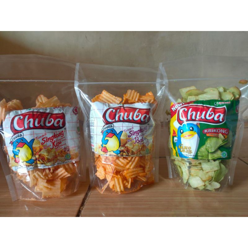 

CHUBA KERIPIK SINGKONG BALADO,KEJU,BALADO IJO / CHUBA SNACK KILOAN 250 GR