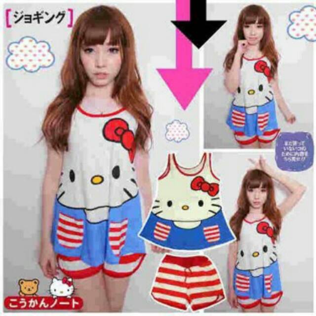Setelan hello kitty