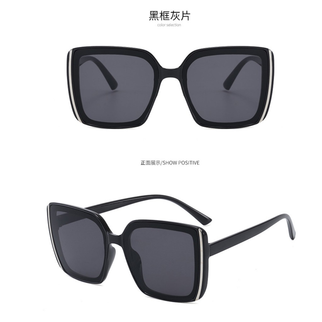 (COD) Kacamata Hitam Sunglass Kacamata Kotak Unisex Korean Fashion Sunglasses MALLSHOPPING