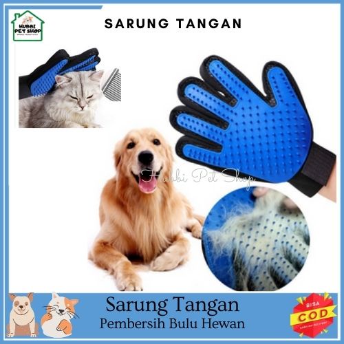 Sarung Tangan Sikat Grooming - Sisir Mandi Kucing Anjing Pet Grooming