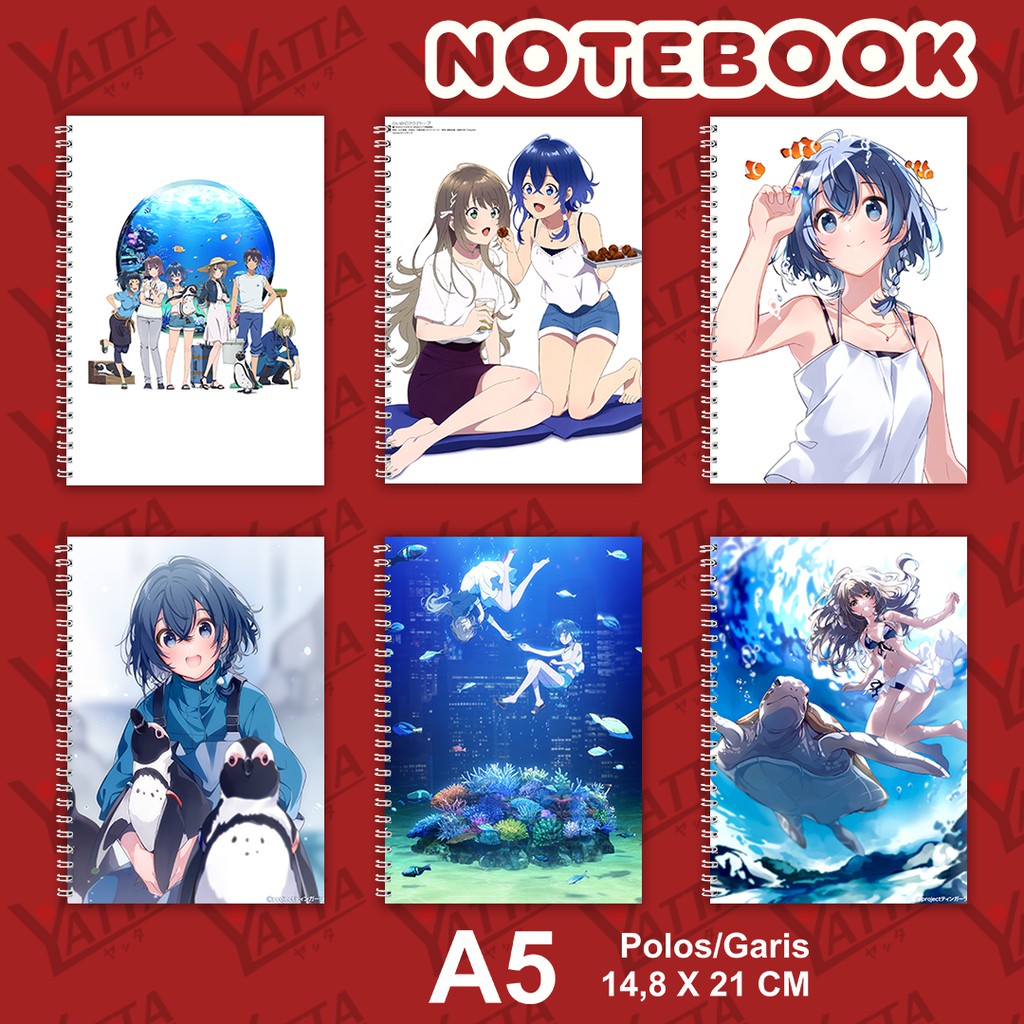 

Notebook Anime ukuran A5 14,6 cm x 21 cm Shiroi Suna no Aquatope