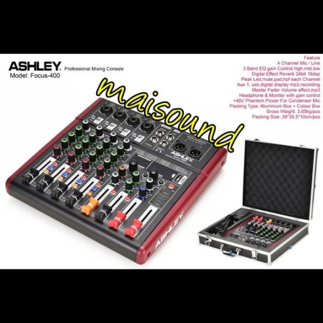 MIXER AUDIO ASHLEY FOCUS400 MIXER ASHLEY FOCUS 400 ORIGINAL 4 CHANNEL
