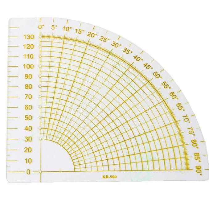 

Produk Terbaik Kr-900 Penggaris 1/4 Lingkaran 90 Derajat Patchwork Ruler Yardstick