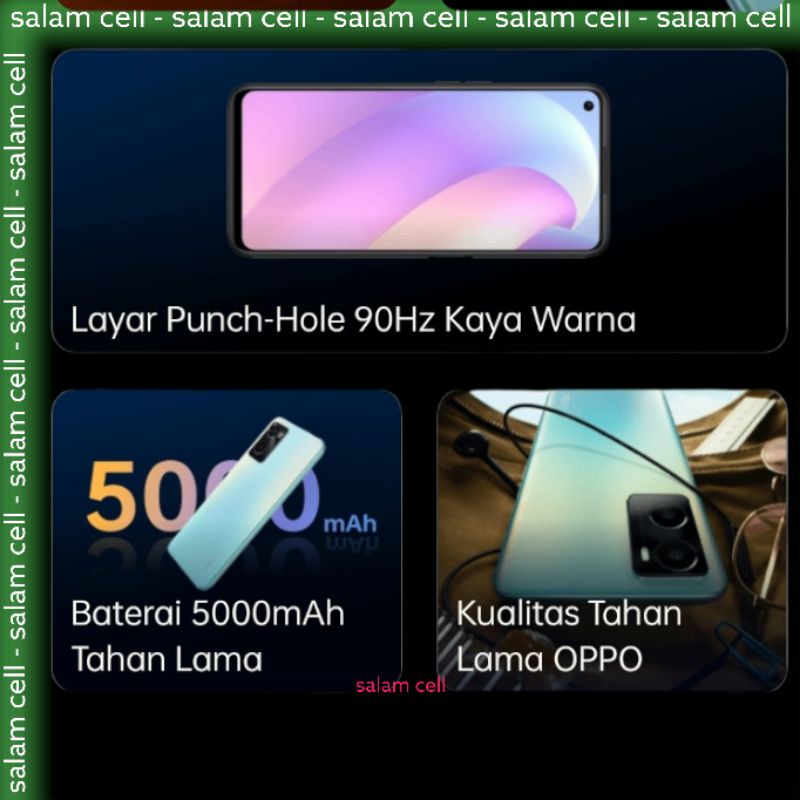 OPPO A76 6+5gb/128gb SuperVOOC 33W Charge Super Cepat Baterai 5.000mAh Original Garansi Resmi