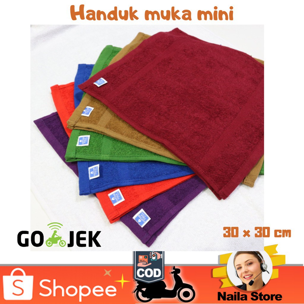 HANDUK KECIL SPORT / HANDUK MUKA / HANDUK MANDI MINI 30X30CM