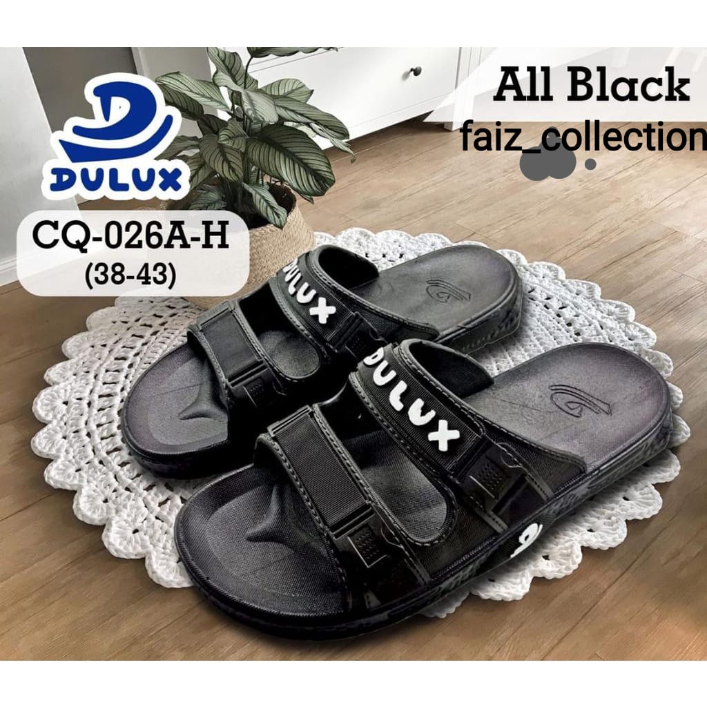 Dulux-Cq-026A Sandal Karet Dulux Selop Tali 2 , Sendal Pria  Termuran Dan Laris Model Baru