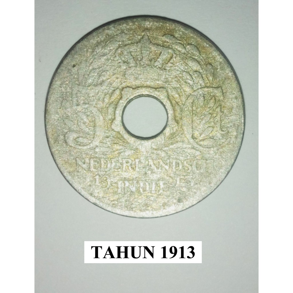 Uang Koin Kuno 5 Cent Nederlandsch Indie 1913