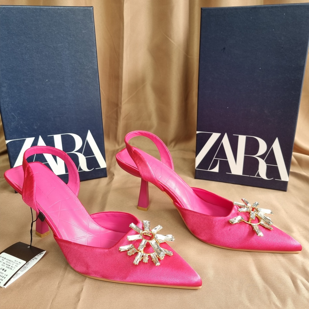 SEPATU ZR HEELS SLINGBACK SATIN