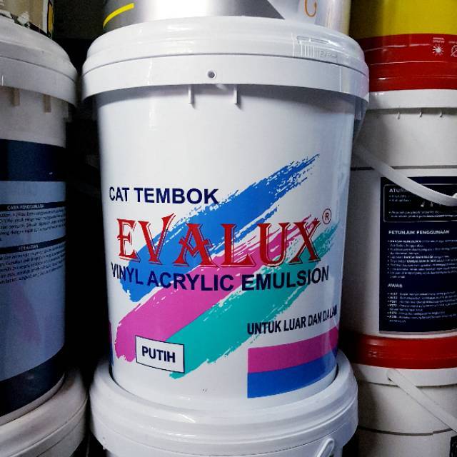 Cat Tembok Evalux 25 Kg Warna Putih Cat Air Dinding Shopee Indonesia