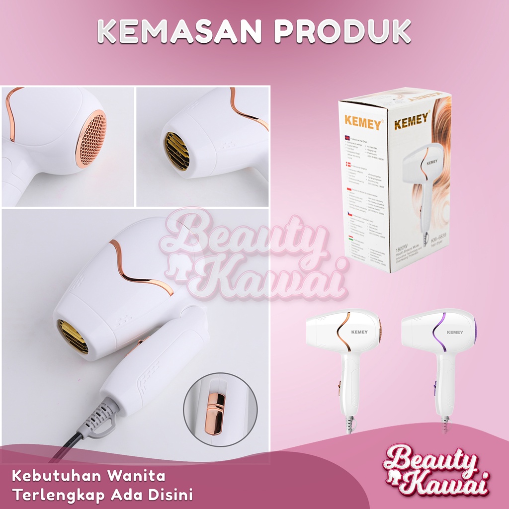 Hair Dryer Rambut Wanita Kemei KM-6839 Hair Care 1800 W