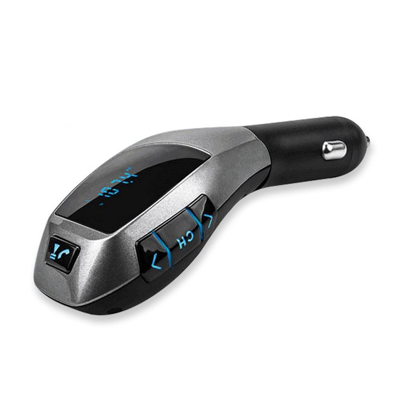 X5 Bluetooth Car Kit Mp3 Player FM Transmitter Car Charger Support U Disk TF Card Music Player