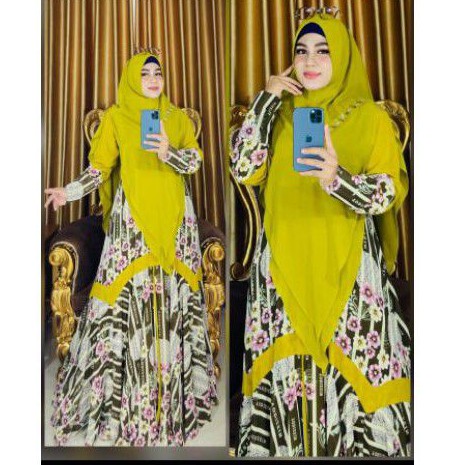DRESS  CAYDA PREMIUM SET ORI asli Yodizein Syari*