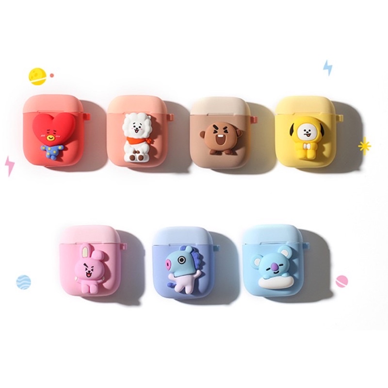 AIRPODS CASE BT21 OFFICIAL BTS TATA COOKY SHOOKY MANG ROYCHE (1/2)