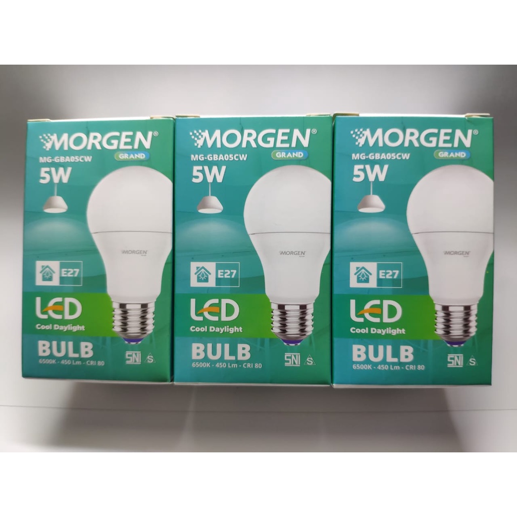 MORGEN LED Bulb Grand Lampu Putih 6500K 5 Watt