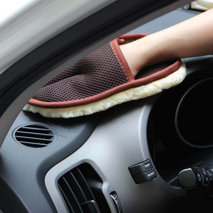 Lap Cuci Mobil Motor Microfiber Wax Detailing Sarung Tangan Glove Wol