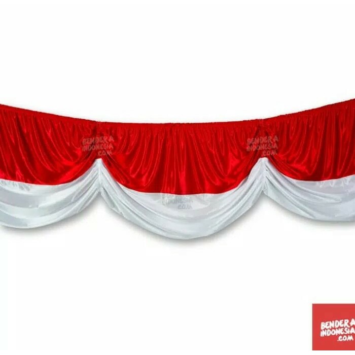 Bendera Gelombang Background Backdrop Karet