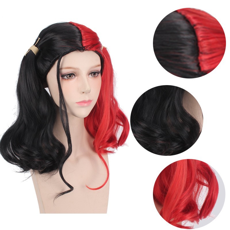 LOL-106 wig daily lolita rambut palsu cosplay harley quinn komik