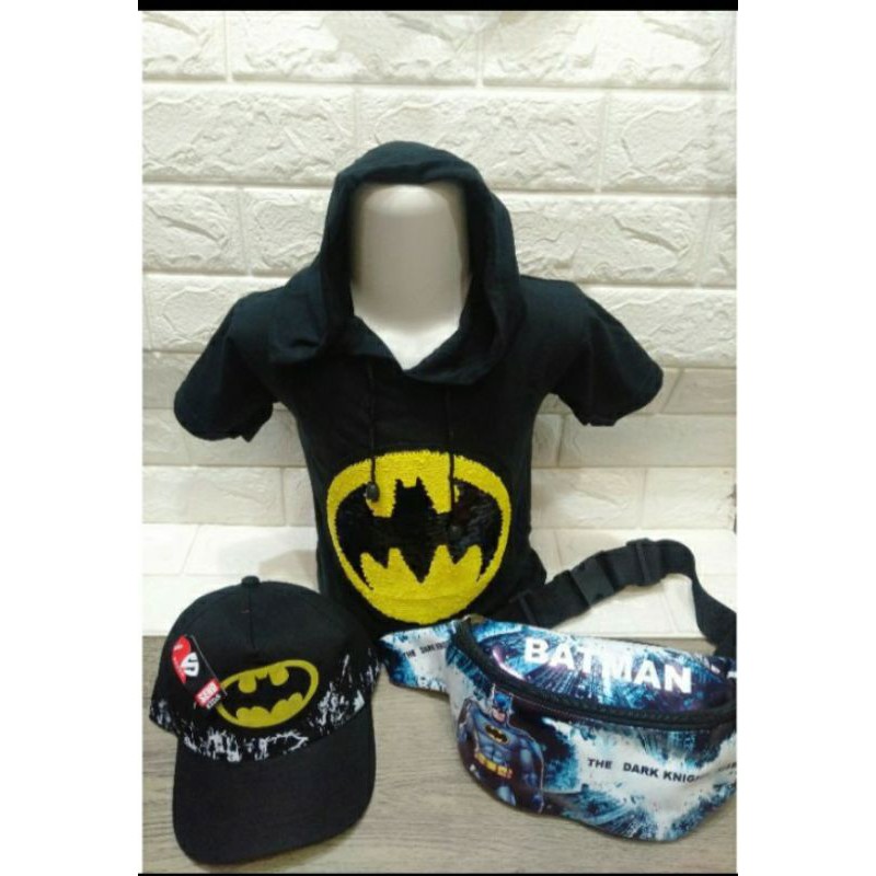 Bisa Cod Kaos Anak kupluk Hoodie 3IN1 1-10 Tahun SIZE S,M,L,XL,XXL