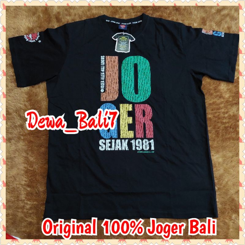 Kaos Joger Jelek Bali Original Hitam Size L