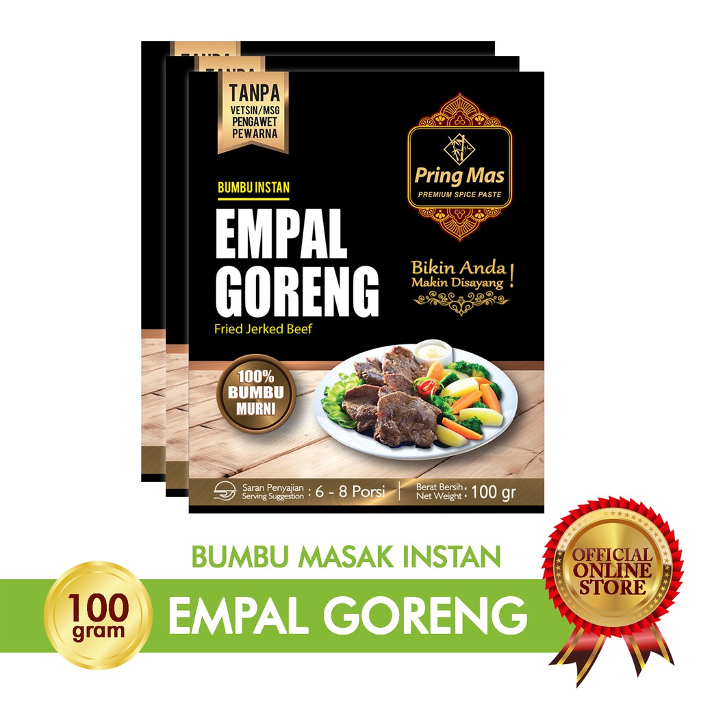 

Pring Mas Bumbu Empal Goreng 6-8 porsi - Halal MUI