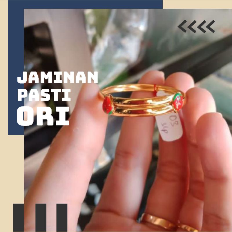 Gelang Newborn Gelang Bayi Gelang Stroberry Gelang Emas Karakter Untuk Anak Bayi Gelang Murah Emas