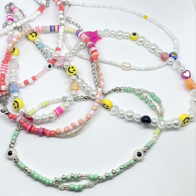 Candy beaded choker / kalung manik / colorful beads choker