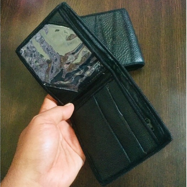 [AHLMN] Dompet lipat dua dan tiga bahan kulit sambungan asli lokal #dompet #dompetlokal #dompetpria