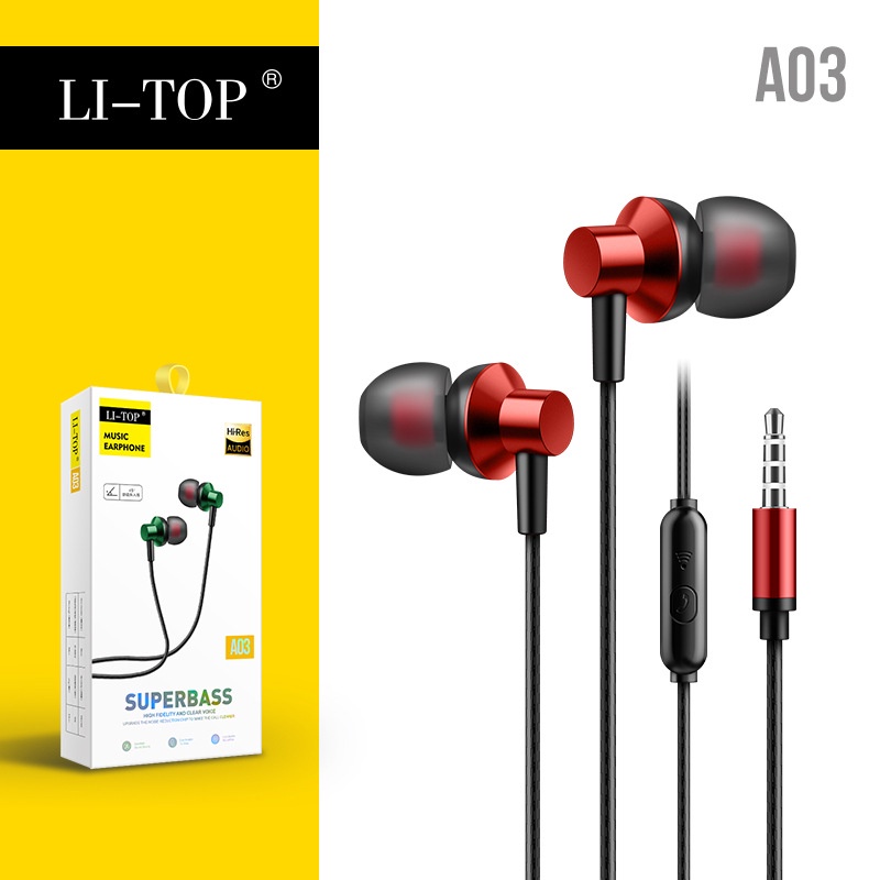 Xnyocn Earphone In ear HIFI bass Bahan metal Untuk Android