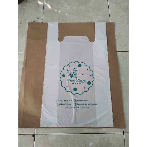 Plastik Kresek sablon ukuran 35 plastik HDPE Custom Sablon  Free desain