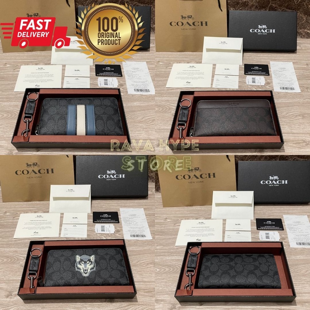 Dompet Panjang Coach 100% ORIGINAL / Coach Long Wallet Dompet Kulit Dompet Lipat