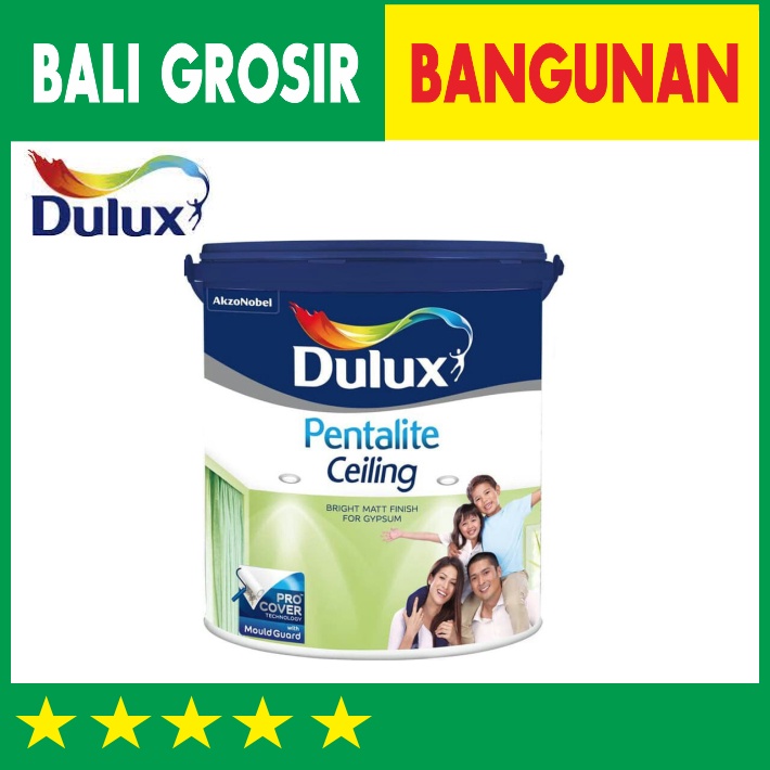 5 KG DULUX PENTALITE CEILING WHITE PUTIH SUPER MATT CAT PLAFON GYPSUM