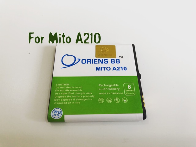 (P) Baterai batre battery Mito A210 double power/IC ORIENS88