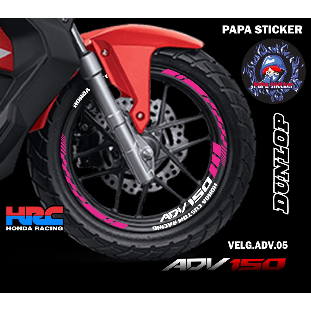 STIKER VELG ADV CUTTING STICKER VELG ADV 150 CUTTING VARIASI HONDA ADV LIS BAN/VELG 05