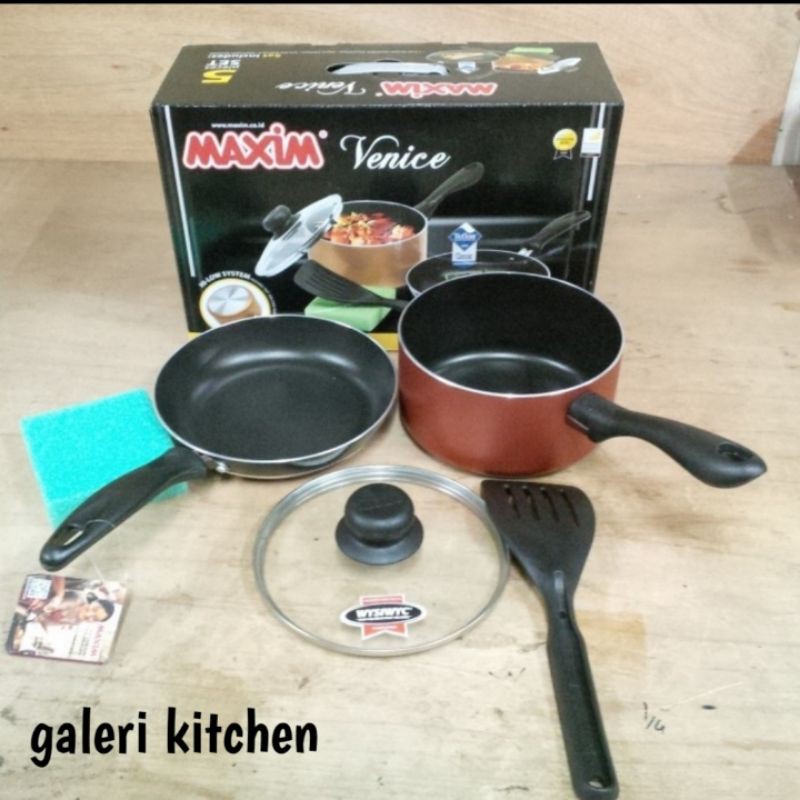 Panci set maxim venice set 5/5pcs,Alat Masak,Peralatan Masak Original Maxim